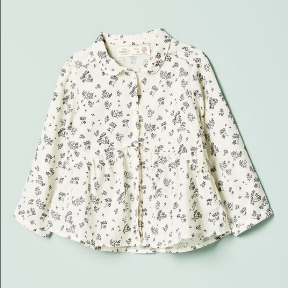 Zara Baby Girl Flounce Shirt  ||  2-3 Year